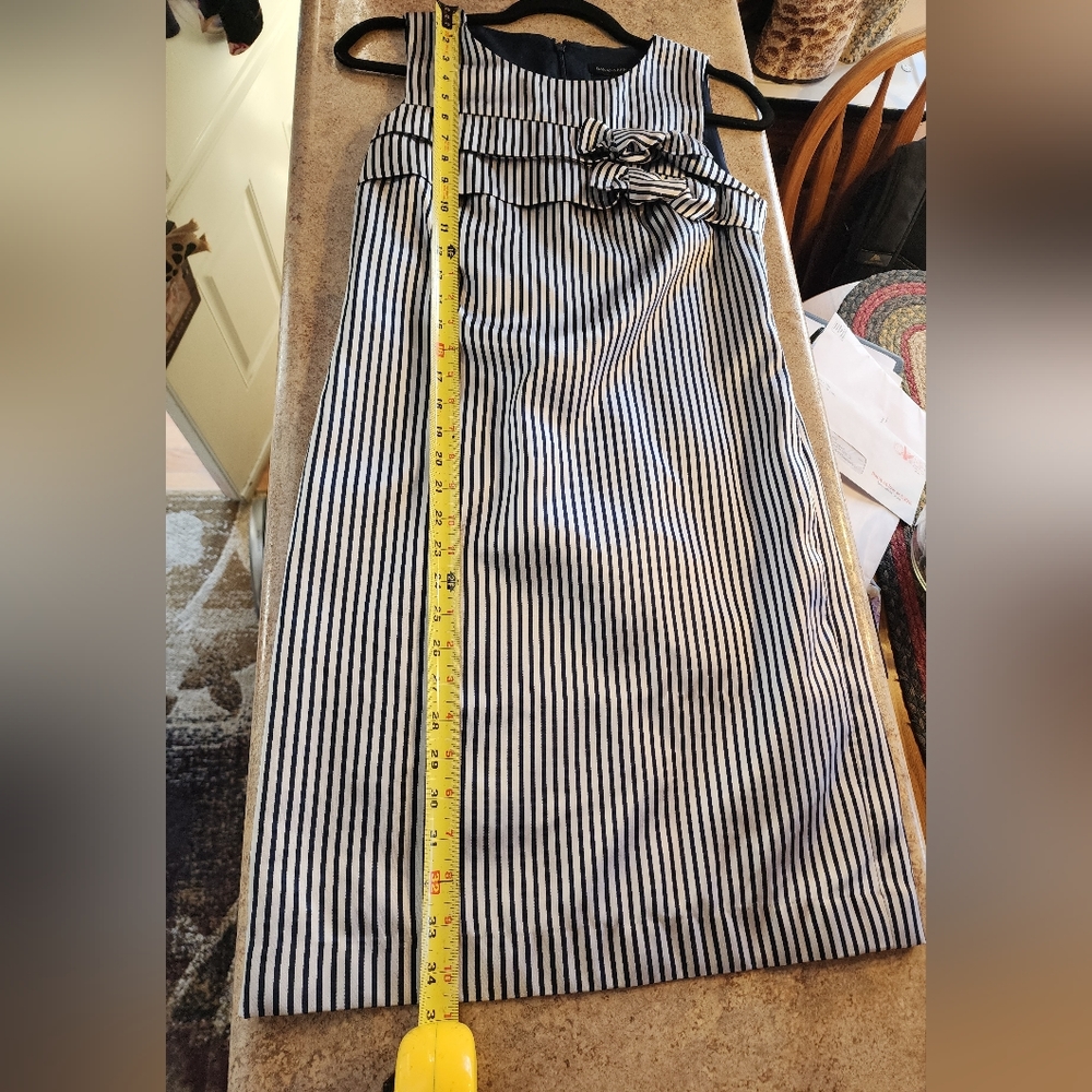 Banana Republic Striped Double Bow Sleeveless 0Shift Dress Size 4P - Picture 10 of 10